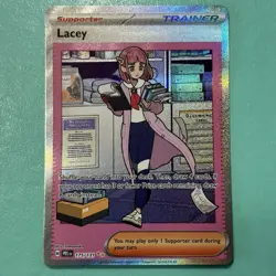 Pokemon TCG Trainer Lacey Prismatic Evolutions Holo Card 175/131 - Image 1