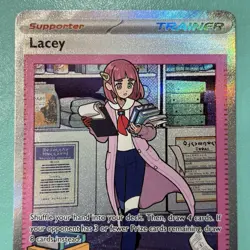 Pokemon TCG Trainer Lacey Prismatic Evolutions Holo Card 175/131 - Image 2
