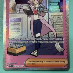 Pokemon TCG Trainer Lacey Prismatic Evolutions Holo Card 175/131 - Image 3