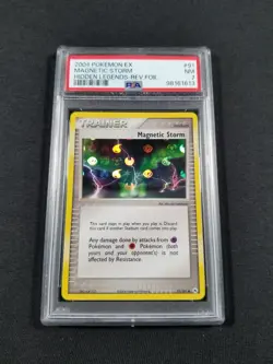 Pokemon Card Reverse Holo Magnetic Storm 91/101 PSA 7 NM ex Hidden Legends - Image 1