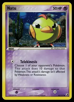 Pokemon Card - Natu Unseen Forces 63/115 Reverse Holo Stamped - Image 1