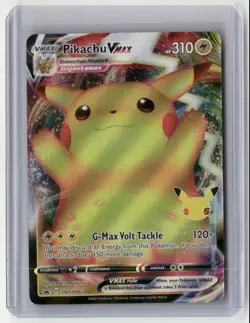 2021 Pokemon Celebrations Full Art Black Star Promo Holo Pikachu VMax #SWSH062 - Image 1