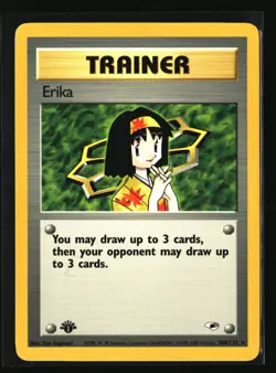 Pokemon ERIKA 100/132 1st Edition (2000 Gym Heroes) LP/Light Play - Image 1