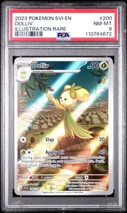 DOLLIV #200 PSA 8 • 2023 POKEMON SVI EN-SCARLET & VIOLET ILLUSTRATION RARE 4672 - Image 1