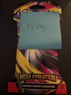 (VERY HEAVY) 33.37g Pokemon TCG Mega Evolution Sleeved Booster Pack (SEALED)✅ - Image 4
