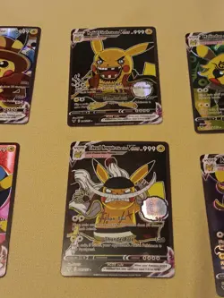 6Pikachu Pokemon Card Holo GX VSTAR VMAX GX EX Cosplay Art - Image 3