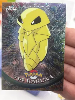 KAKUNA #14, Series 1 - 2000, Topps TV Animation Edition Chrome Pokemon Card - Image 1
