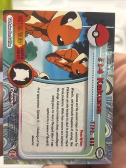 KAKUNA #14, Series 1 - 2000, Topps TV Animation Edition Chrome Pokemon Card - Image 4