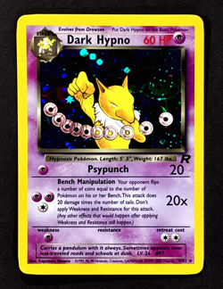 2000 Pokemon DARK HYPNO Team Rocket HOLO RARE Unlimited Edition Set Card 9/82 - Image 1