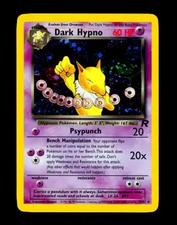 2000 Pokemon DARK HYPNO Team Rocket HOLO RARE Unlimited Edition Set Card 9/82 - Image 3