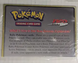 5 Sealed Pokemon Neo Genesis Marill #29 Wizards Of The Coast Star Promo Cards - Image 4