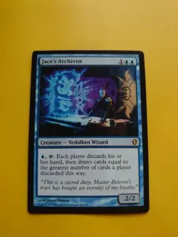 Jace's Archivist. Rare Vedalken wizard. Magic the Gathering Card. - Image 1