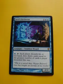 Jace's Archivist. Rare Vedalken wizard. Magic the Gathering Card. - Image 2