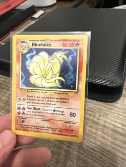 Pokemon TCG Ninetales Base Set Holo Unlimited Rare Card 12/102 Good Condition - Image 3