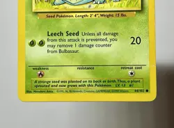 Bulbasaur 44/102 (MP) Common Base Set Unlimited 1996 WOTC Pokemon Card - Image 4