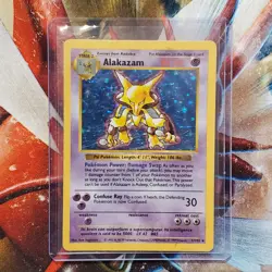 Alakazam - 1/102 - Shadowless Holographic Rare - Base Set - Pokemon Card Lot#596 - Image 1
