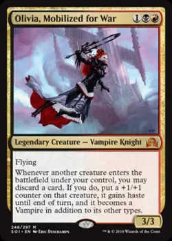 ~ Olivia, Mobilized for War ~ LP ~ Shadows Over Innistrad ~ MTG ~ - Image 1