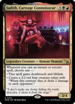 ~ Judith, Carnage Connoisseur ~ NM Foil ~ Murders at Karlov Manor ~ MTG ~ - Image 1