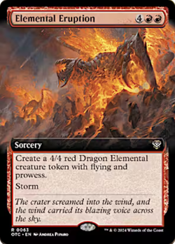 Elemental Eruption Extended Art Outlaws of Thunder Junction Commander MTG Rare - Image 1