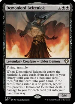 ~ Demonlord Belzenlok ~ NM ~ Commander Masters ~ MTG ~ - Image 1