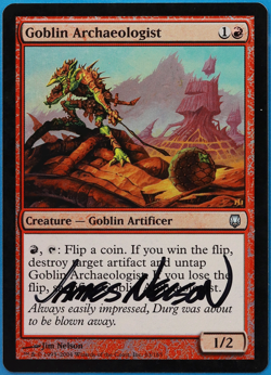 Goblin Archaeologist FOIL Darksteel NM Uncommon SIGNED CARD (505139) ABUGames - Image 1
