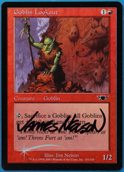 Goblin Lookout FOIL Legions NM Red Common SIGNED MTG CARD (ID# 505134) ABUGames - Image 1