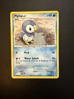 Pokemon TCG- Piplup- 93/130- Pokemon Diamond & Pearl- Holo Rare- LP - Image 1