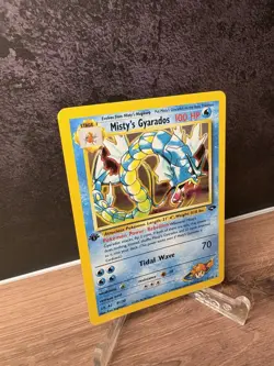 2000 Pokemon Misty's Gyarados, 1st Edition 13/132 Gym Challenge Holo Near Mint - Image 2