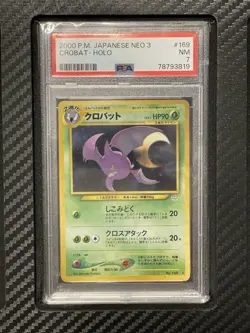 2000 PSA 7 Crobat #169 Holo Rare Pokemon TCG Japanese Neo 3 Vintage - Image 1