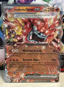Pokemon Prismatic Evolutions TCG - Hearthflame Mask Ogerpon EX (017/131) - Image 1