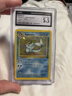 1999 Pokemon Vaporeon PSA CGC 5.5 Jungle 12/64 Holo WOTC Unlimited - Image 1