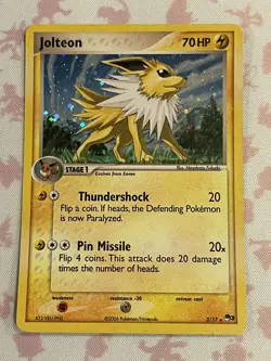 Pokemon TCG Jolteon 3/17 Pop Series 3 Ultra Rare Holo MP/LP - Image 1