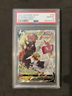 PSA 10 Duraludon V 198/203 Pokemon Evolving Skies Ultra Rare Alt Art Gem Mint - Image 3