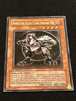 Horus The Black Flame Dragon LV4 (UTR) SOD-EN006 Soul of the Duelist 1st Edition - Image 1