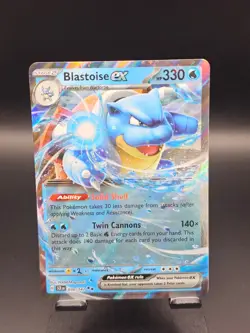 Pokemon TCG Blastoise EX 030/142 Stellar Crown Ultra Rare Holo Card NM Condition - Image 1