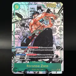 Roronoa Zoro OP06 Manga PROXY CARD- ENGLISH- High Quality Texture - Image 1