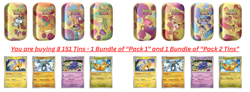 (PACKS 1&2) Pokemon 8 Mini Tins + 8 Promo Cards - 151 SAMS CLUB EXCLUSIVE - Image 1