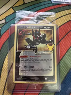 Pokemon TCG Greninja Gold Star SWSH144 Celebrations Black Star Promo Card Sealed - Image 1