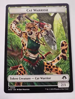 MTG -Cat Warrior Token NONFOIL - Modern Horizons 3 - Image 1