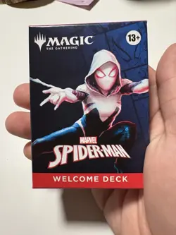 NYCC 2025 HASBRO MAGIC THE GATHERING SPIDER-MAN WELCOME DECK RED GWEN STACY - Image 1