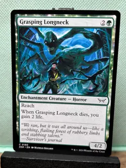 MTG TCG: Grasping Longneck 180, Duskmourn: House of Horror - Image 1