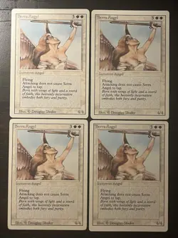 MTG 4X Serra Angel X4 Revised Edition Magic - HP - Image 1