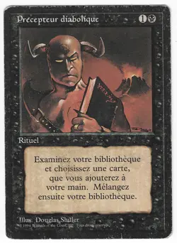 ►Magic-Style◄ MTG - Demonic Tutor - French Revised FBB - Played/Poor - Image 1