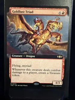 Mtg NM Goldlust Triad (Extended Art) Commander: Tarkir: Dragonstorm Regular - Image 1