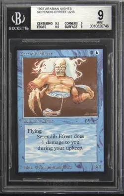 1993 MAGIC THE GATHERING MTG ARABIAN NIGHTS SERENDIB EFREET BGS 9 - Image 1