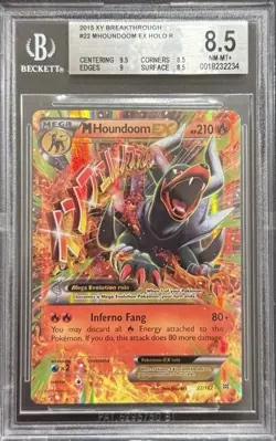 2015 BGS 8.5 POKEMON XY BREAKTHROUGH MEGA HOUNDOOM EX 🔥 - Image 1