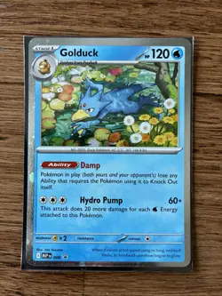 Golduck 008 Mega Evolution 3 pack blister Promo Holo Pokemon TCG NM - Image 1