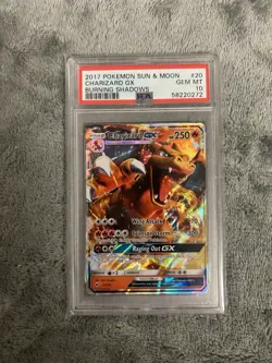 2017 Pokemon Sun & Moon Burning Shadows Charizard GX 20/147 PSA 10 Gem Mint - Image 1