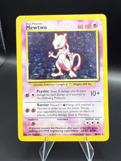1999 Pokemon TCG • Mewtwo Base Set • 10/102 LP Holofoil - Image 1