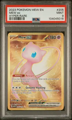 2023 POKEMON MEW EN-151 HYPER RARE #205 MEW EX PSA 9 - Image 1